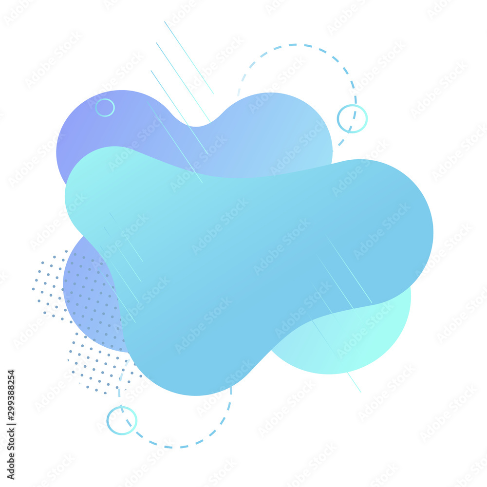 Gradient fluid shape isolated on white. Blue spot and abstract forms and elements Gradient fluid shape isolated on white. Blue spot and abstract forms and elements