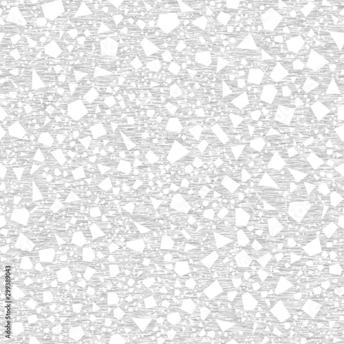 Gray Marl Heather Seamless Repeat Vector Pattern Swatch with White Polygonal Spots. Knit t-shirt fabric texture.
