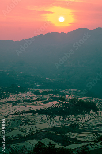 Yuanyang Honghe Hani Reisterrassen Rice terraces paddies Yunnan China  photo