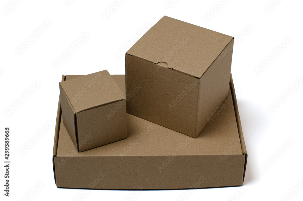 Cardboard box isolated on white background Cardboard box isolated on white background