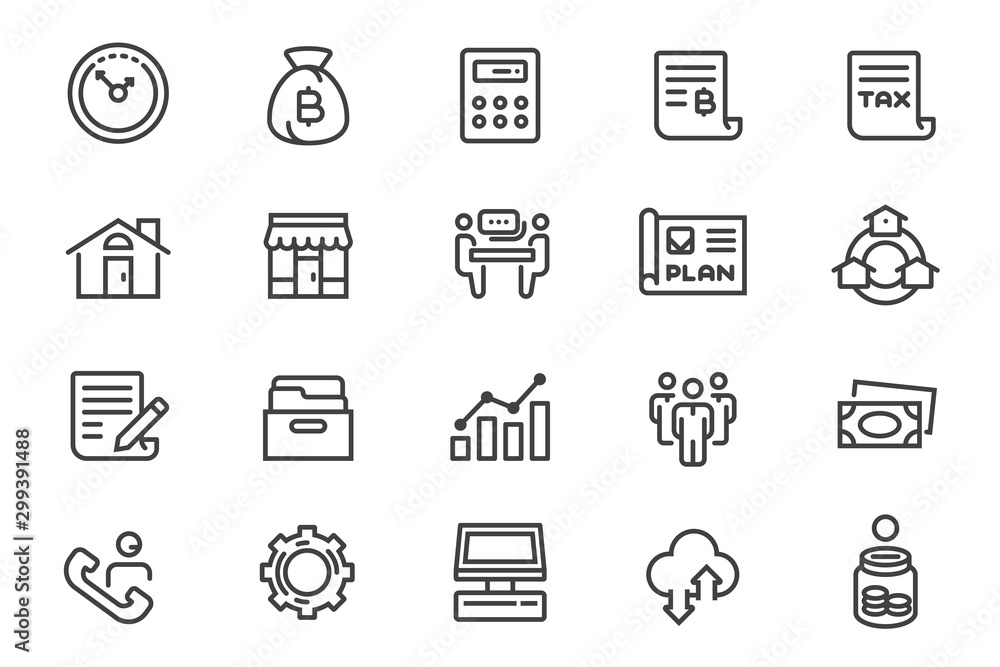 Management small business or company with group of people. Standard care to work to progress. Line icon 12pt. Management small business or company with group of people. Standard care to work to progress. Line icon 12pt.