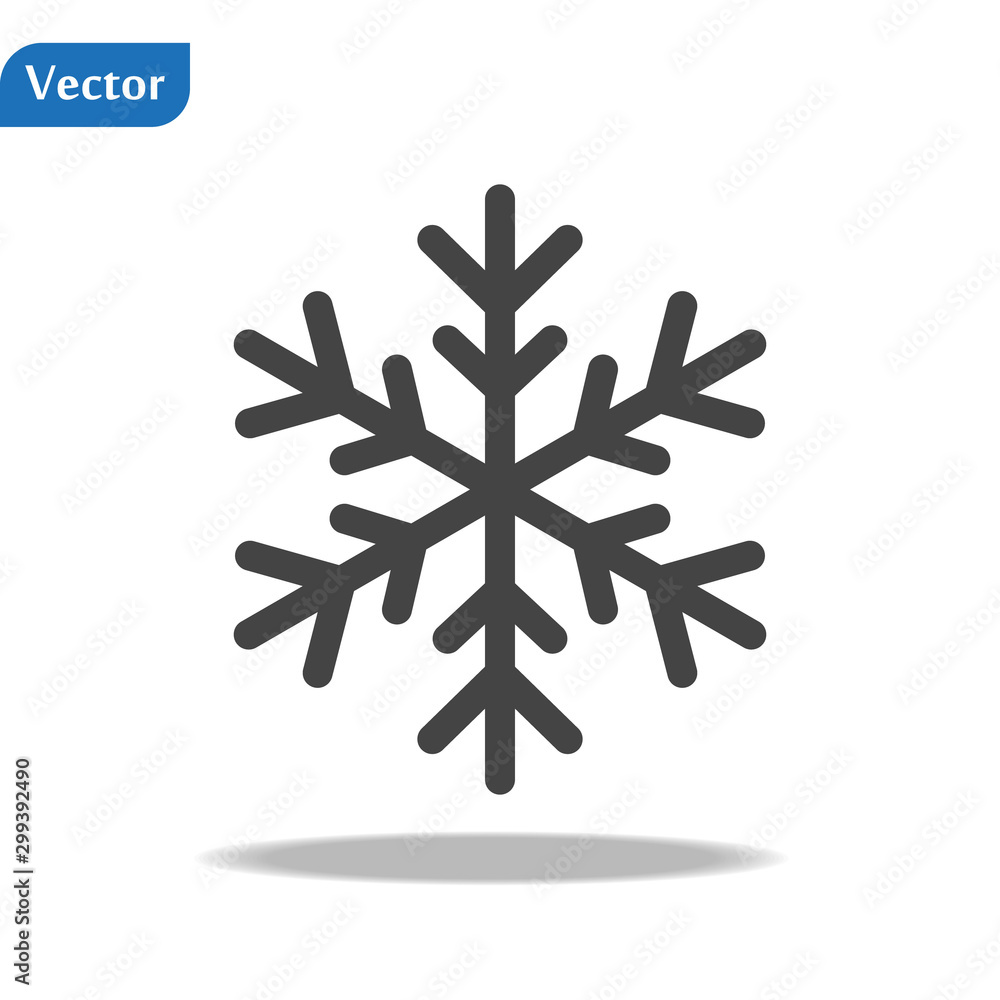 Snowflake icon. Flat vector illustration in black on white background. EPS 10 Snowflake icon. Flat vector illustration in black on white background. EPS 10