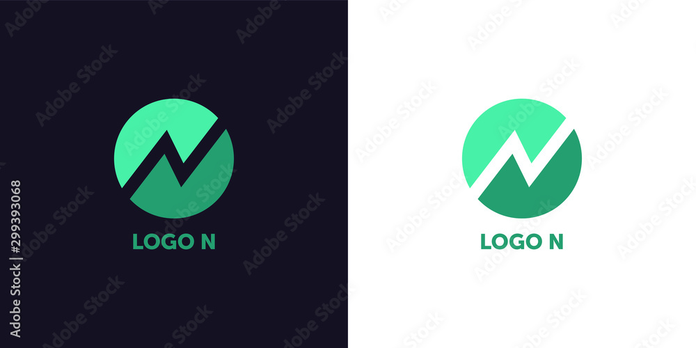 Letter N logo icon design template element. Letter N logo icon design template element.