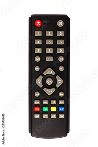 unnamed tv remote control on white background