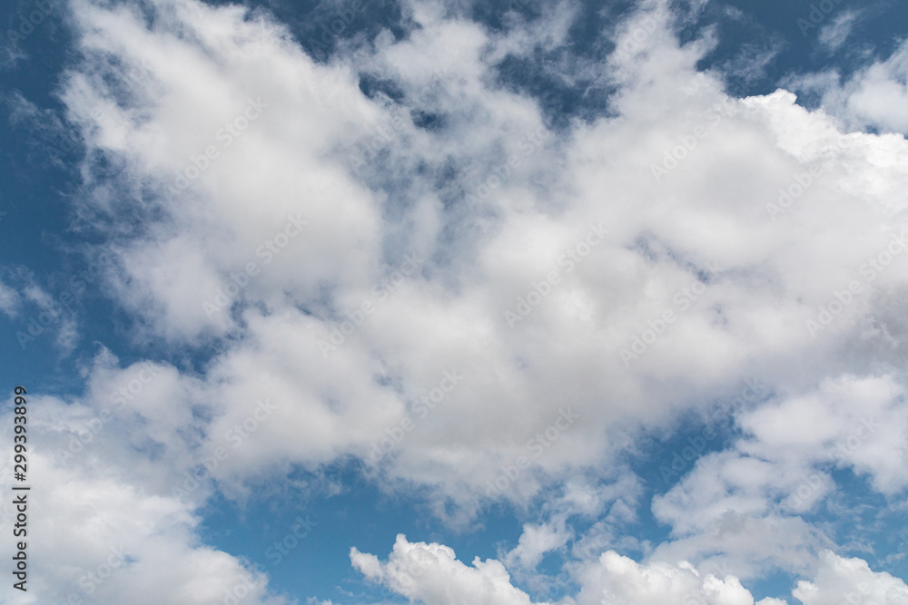 Clean sky on good weather day.Importance of climate change actions, carbon dioxide emissions in atmosphere. Clean sky on good weather day.Importance of climate change actions, carbon dioxide emissions in atmosphere.