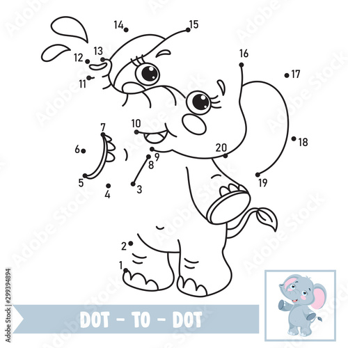 Dot To Dot Game Illustration For Children Education