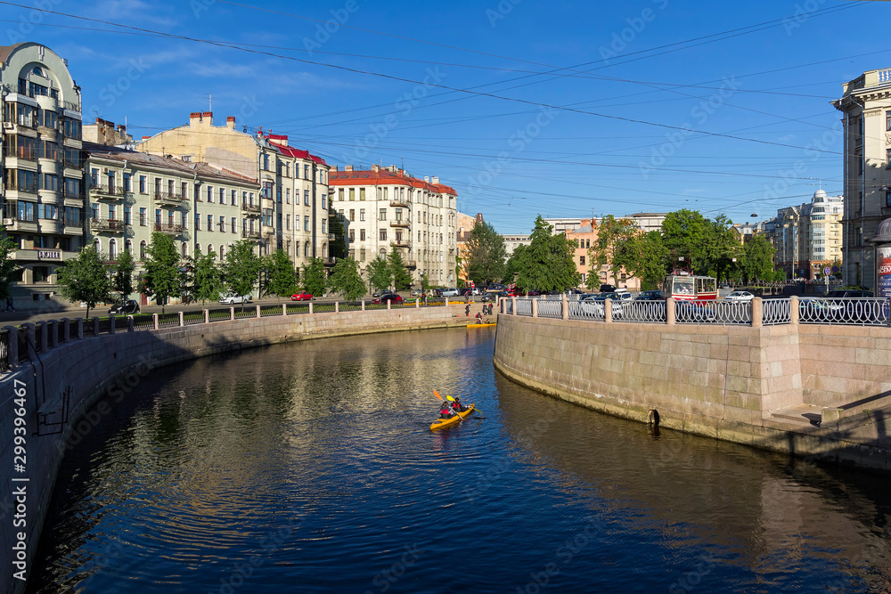 Karpovka River.  Saint Petersburg, Russia.