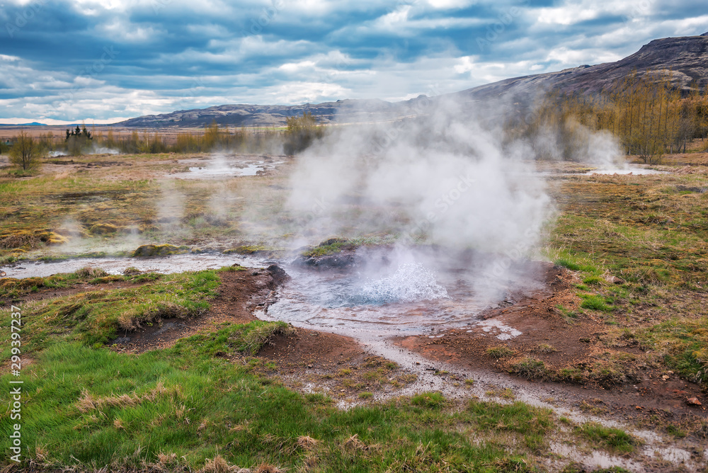 Geyser Valley in Iceland Geyser Valley in Iceland