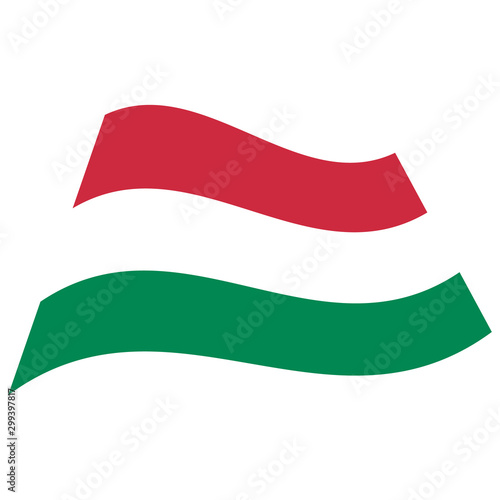 Hungary. National flag, icon. Vector illustration on white background.