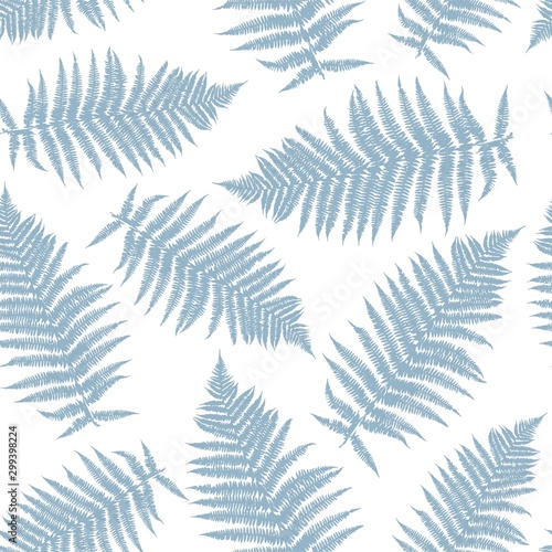 Seamless vector pattern with fern leaves