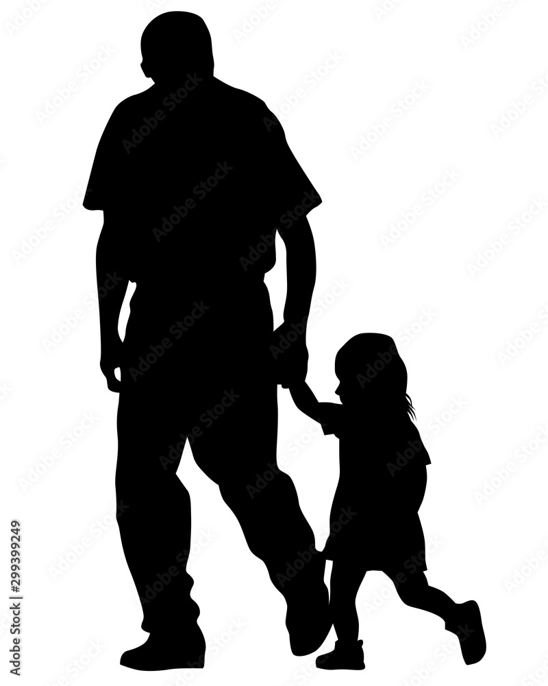 Parents with little child on white background Parents with little child on white background