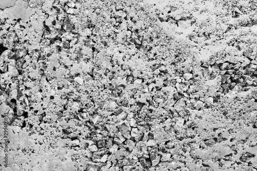 Stone Texture or Background in monochrome. Black and white. © Inna