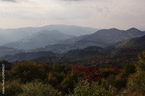 Kakheti landscape, view of the Alazani Valley in autumn, Georgia © liusan 