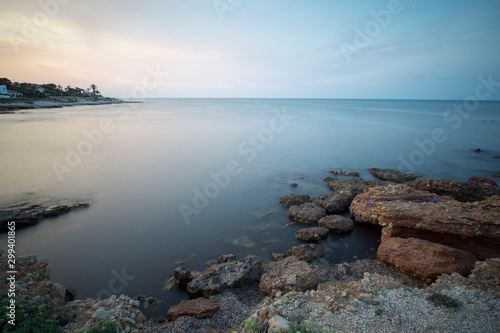 Sunset Denia coast Alicante province Spain