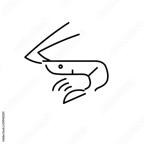 Shrimp logo icon isolated o...