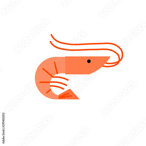 Shrimp logo icon isolated o...