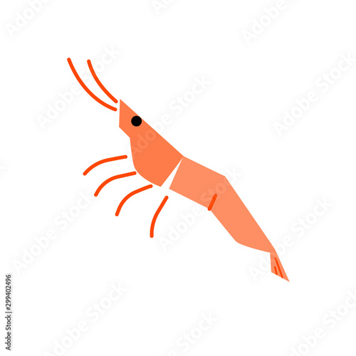Shrimp logo icon isolated o...