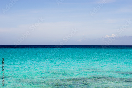 Tropical sea with clear blue water at Curacao © photosis