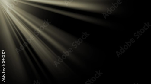 Set of 3 Sharp Perspective Sun Light Rays Overlays. Loop ready clips for placement over existing footage to add volumetric light beams.