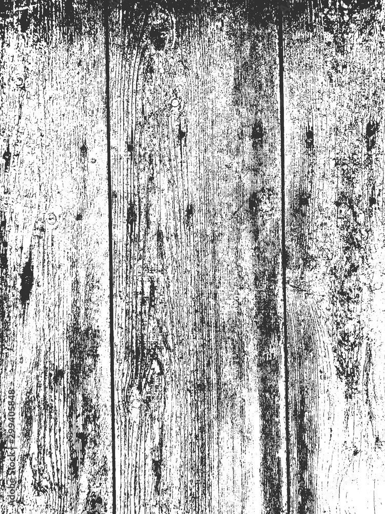 Distress old dry wooden texture. Black and white grunge background. Vector illustration Distress old dry wooden texture. Black and white grunge background. Vector illustration
