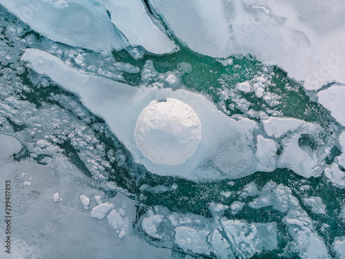 Frozen Igloo in River Overflow