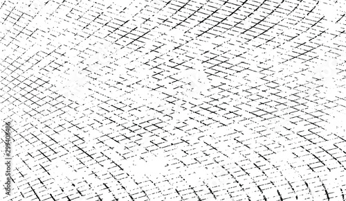 Broken plaster wall effect. Grunge worn damask pattern design. Distressed fabric texture. Overlay texture design. Vector illustration. Eps10.