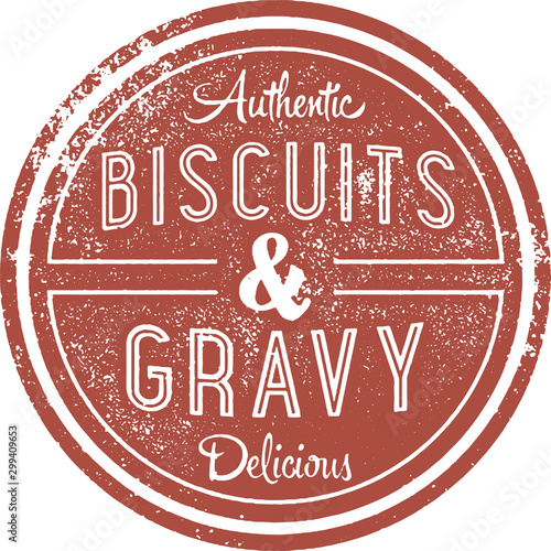 Vintage Biscuits and Gravy Sign for Menu Design