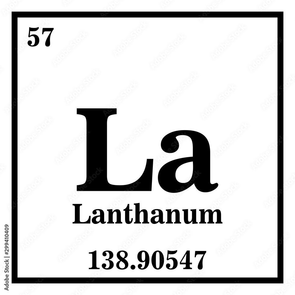 Lanthanum Periodic Table of the Elements Vector illustration eps 10 ...