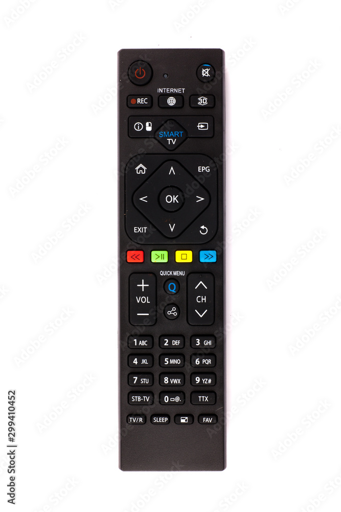 unnamed tv remote control on white background unnamed tv remote control on white background