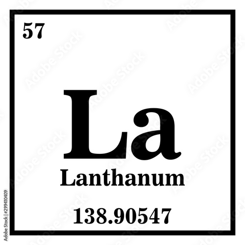 Lanthanum Periodic Table of the Elements Vector illustration eps 10