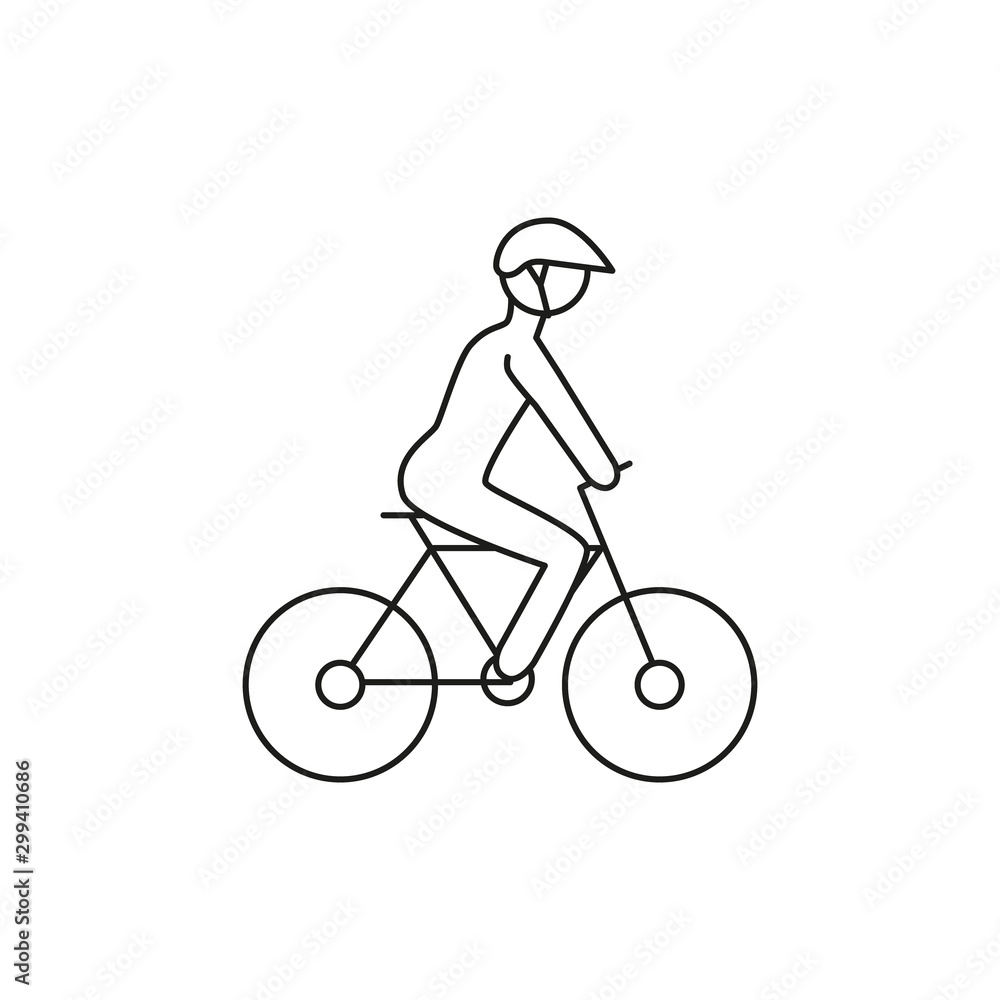 doodle biker with helmet icon doodle biker with helmet icon
