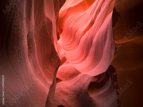 picture of sandstone at the lower, upper antelope canyon, navajo land in arizona