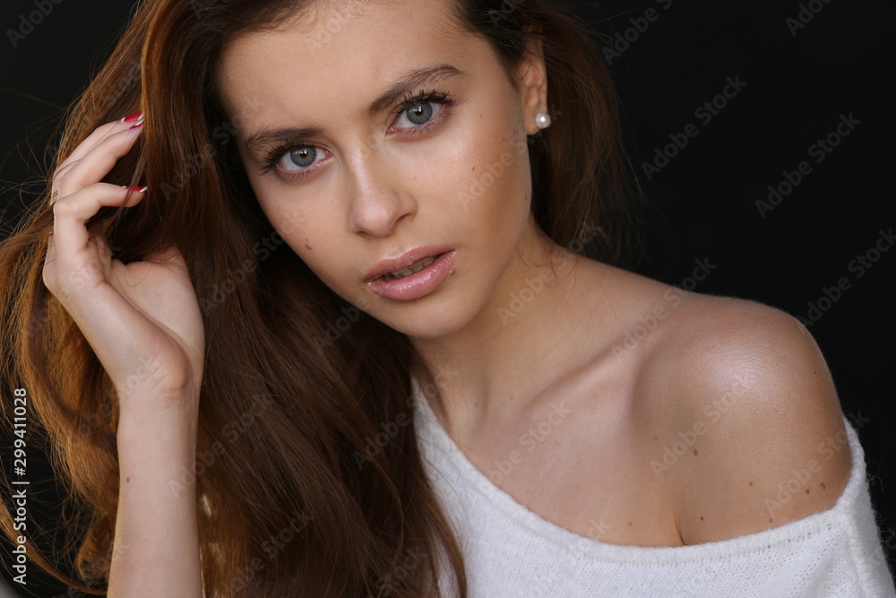 Beautiful young female brunette model Beautiful young female brunette model
