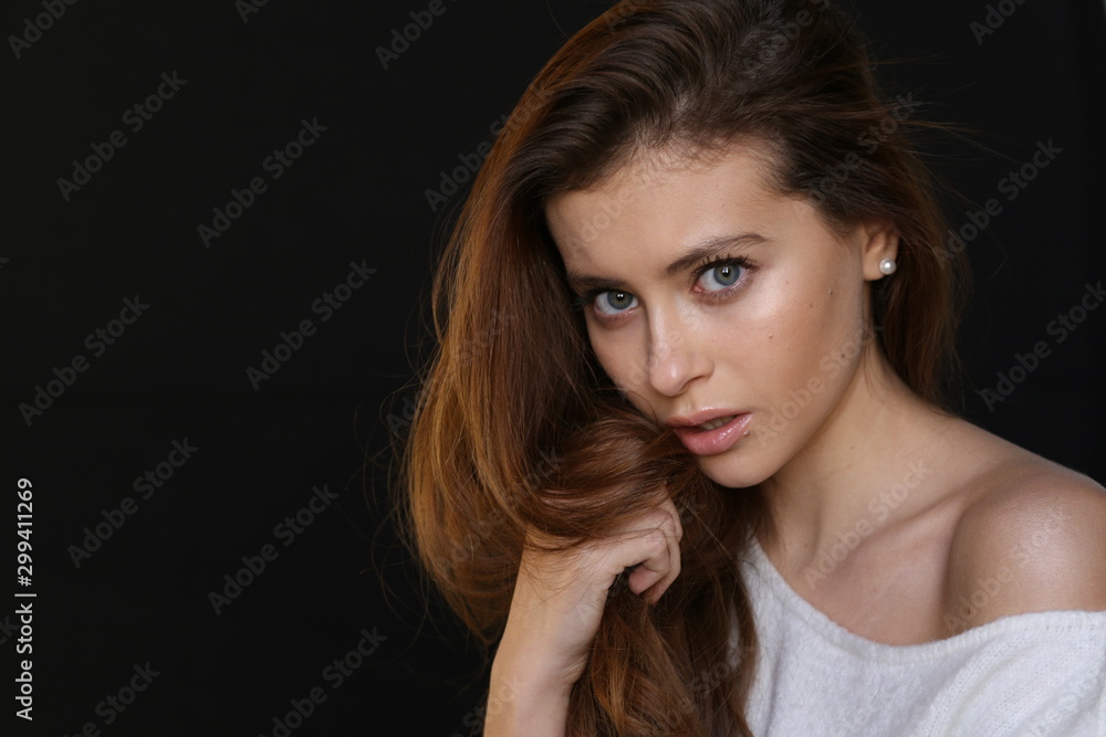 Beautiful young female brunette model Beautiful young female brunette model