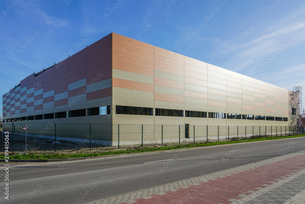 facade of new factory building made of thermo insulated aluminium panels facade of new factory building made of thermo insulated aluminium panels