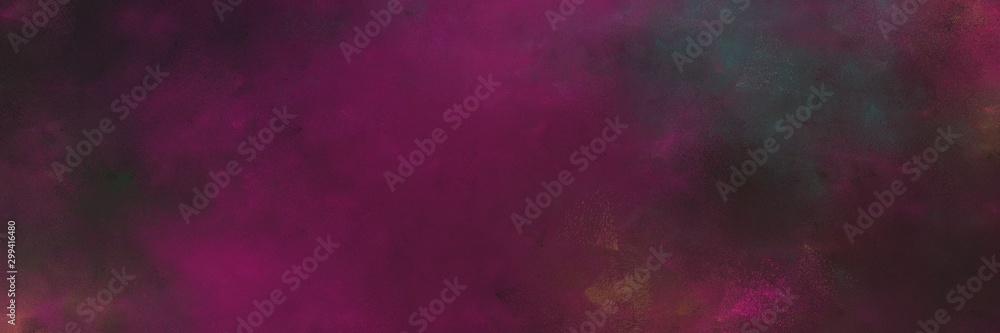 very dark magenta, dark moderate pink and dark slate gray colored vintage abstract painted background with space for text or image