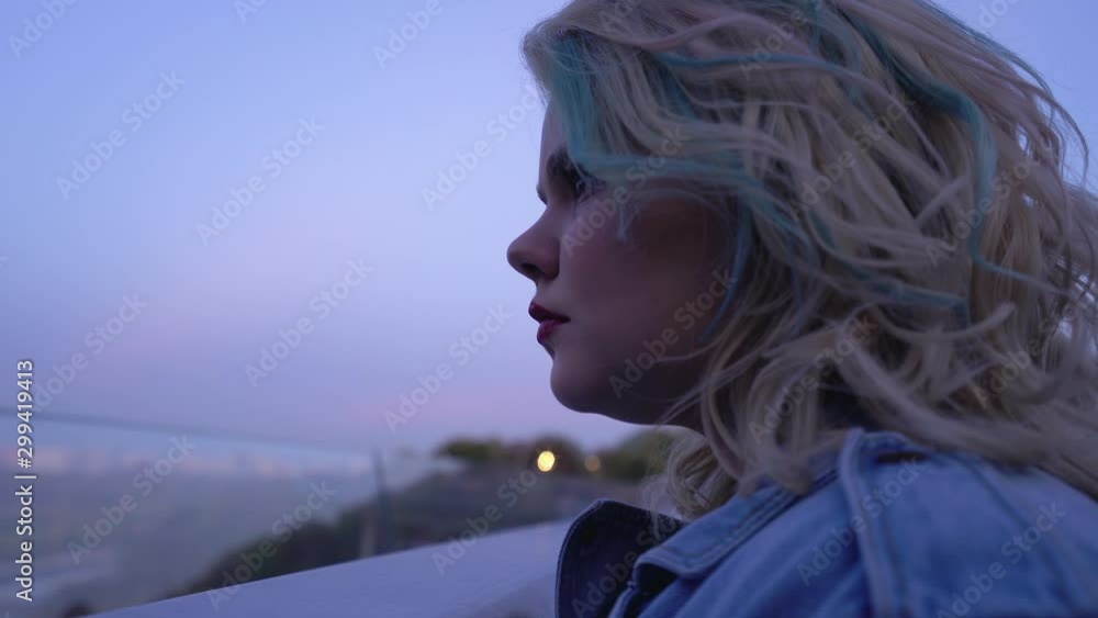 Lonely sad girl thinking about life problems, lack of support, broken heart Lonely sad girl thinking about life problems, lack of support, broken heart