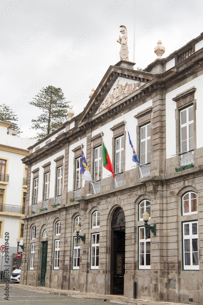 Fototapeta premium Angra do Heroismo is World Heritage site in Azores islands Portugal