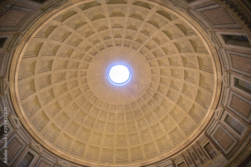 Pantheon interior in Rome on February 5, 2017 Italy
