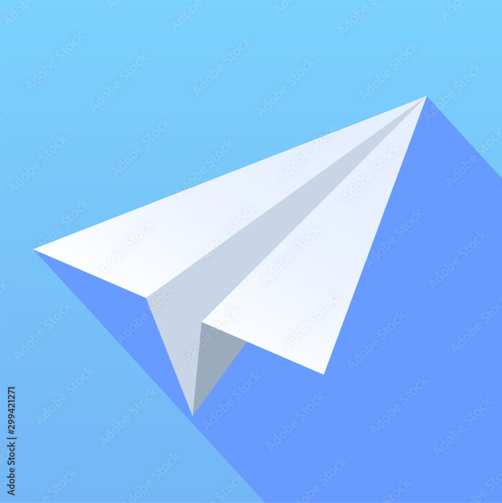 Paper plane icon. Flat art symbol. Vector illustration. Paper plane icon. Flat art symbol. Vector illustration.