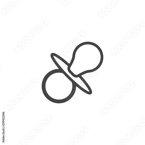 Silicon pacifier icon design template vector isolated