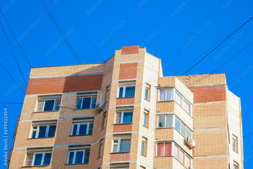 image of the wall of an apartment building