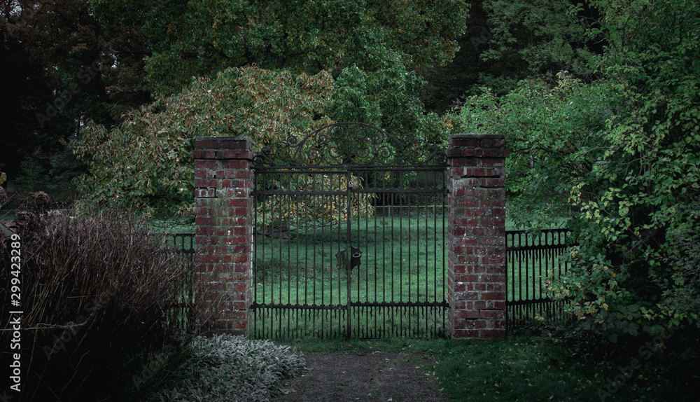 An old gate with a scary feeling An old gate with a scary feeling