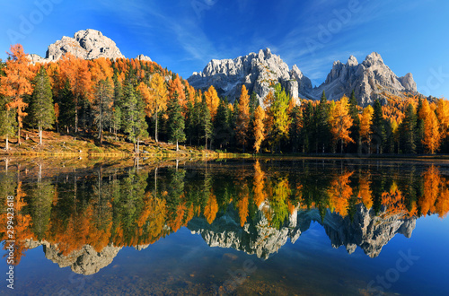 Autumn landscape in Cadini di Misurina, Dolomites, Italy, Europe