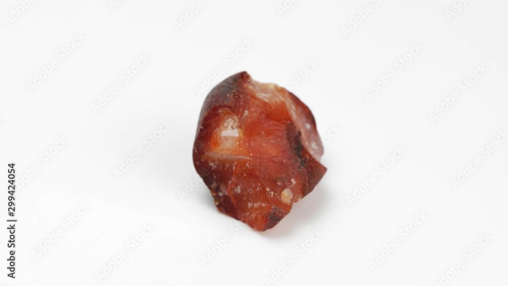 Mineral carnelian on a white background. Mineral carnelian on a white background.