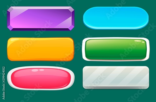 User interface rainbow buttons set