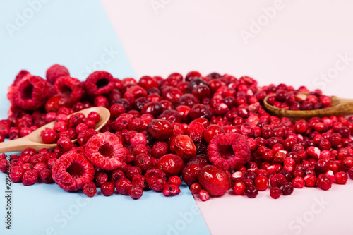 sublimated dried berries top view