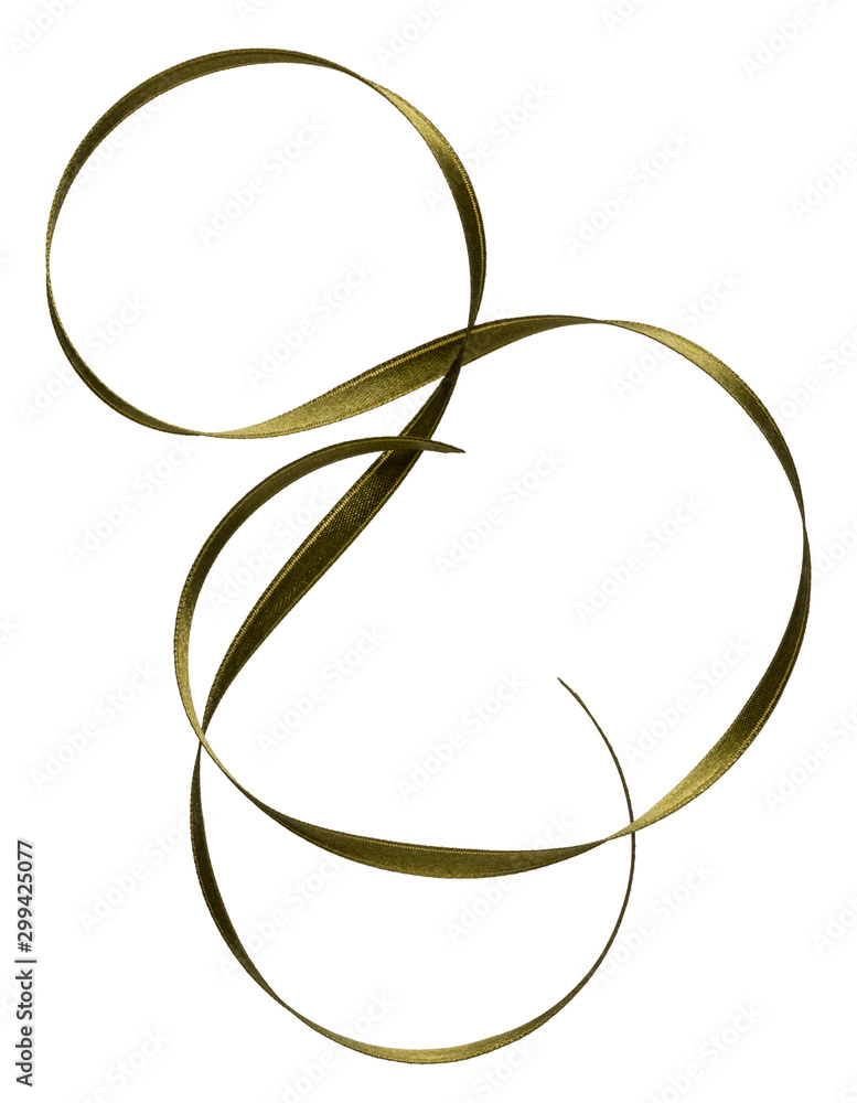 Shiny satin ribbon in green color isolated over white background .Ribbon image for decoration design.. Shiny satin ribbon in green color isolated over white background .Ribbon image for decoration design..