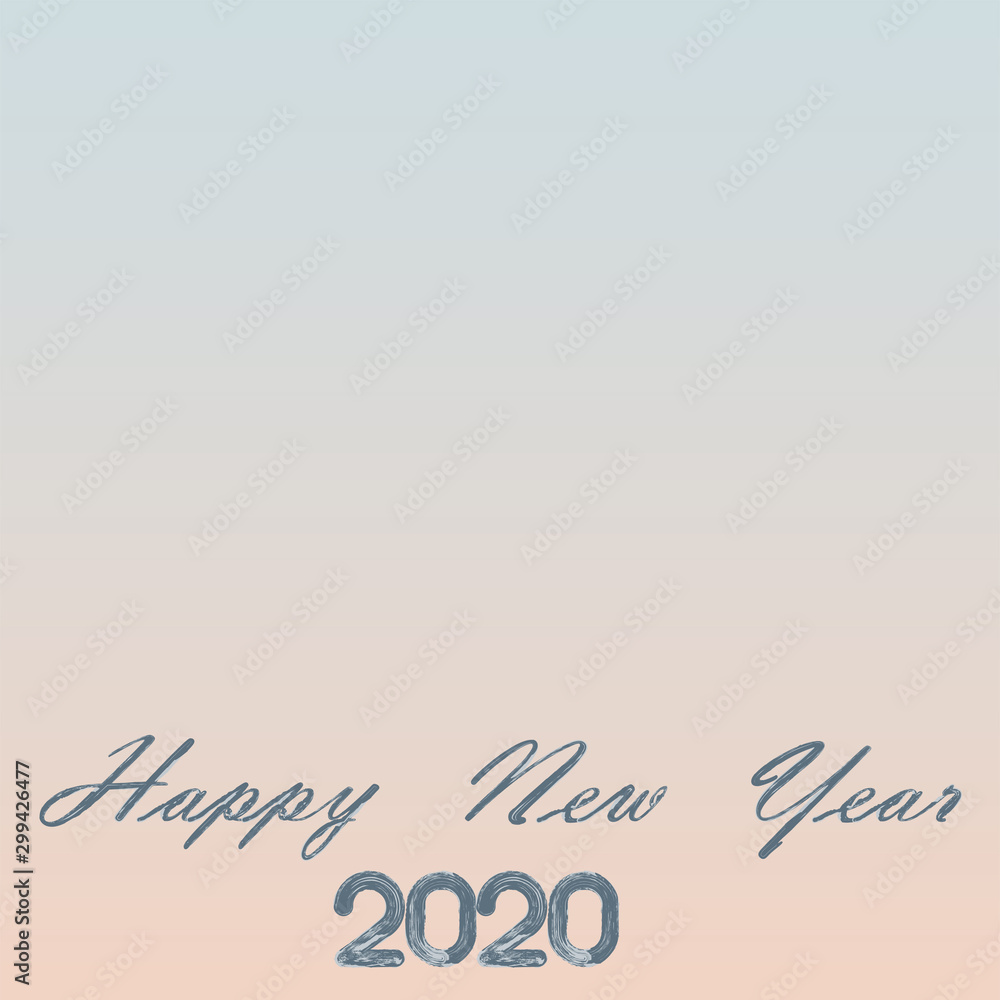 Graphic design in gray tones for happy new year. Free space for your text on holiday card.