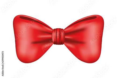 Fototapeta red bow ribbon decorative icon